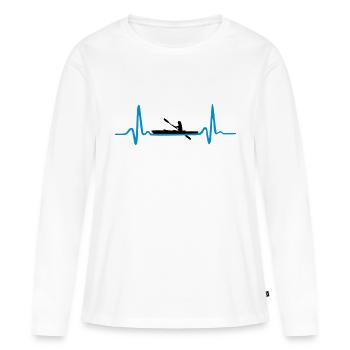 Save herzschlag_kajak_frau Details Blog this - T-shirt manches longues Premium bio Femme - blanc - Devant - Julia (174cm)