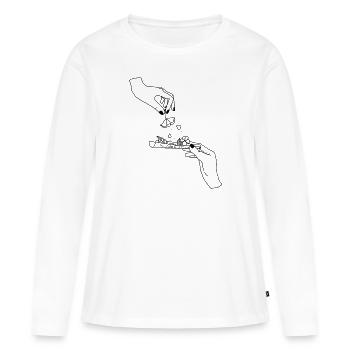 Nature joint - Women's Premium Organic Long Sleeve Shirt - white - Front - Julia (174cm)