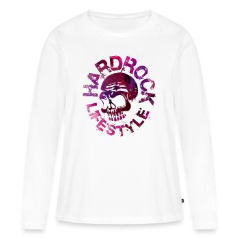 Hard Rock lifestyle - T-shirt manches longues Premium bio Femme - blanc - Devant - Julia (174cm)