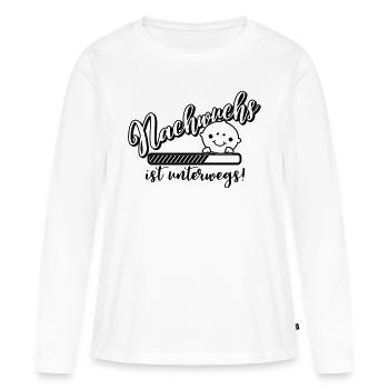 Young loads - pregnancy - baby - birth - Women's Premium Organic Long Sleeve Shirt - white - Front - Julia (174cm)