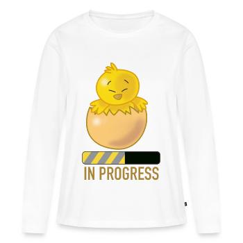 Futura mamma - Maglia a maniche lunghe ecologica premium da donna - bianco - Fronte - Julia (174cm)