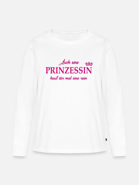 Prinzessin haut rein - Frauen Premium Bio Langarmshirt - Weiß