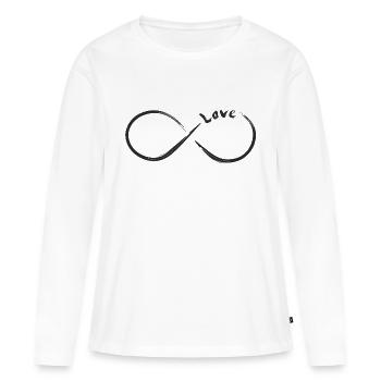 Infinity Love - Women's Premium Organic Long Sleeve Shirt - white - Front - Julia (174cm)