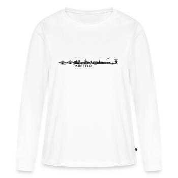 Krefeld skyline - T-shirt manches longues Premium bio Femme - blanc - Devant - Julia (174cm)