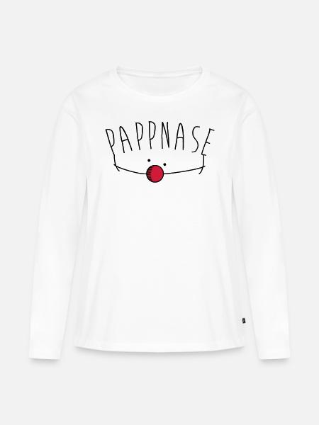 Pappnase Clown - Frauen Premium Bio Langarmshirt - Weiß