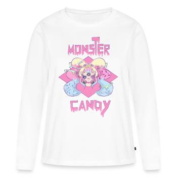 Monster Süßigkeiten - Frauen Premium Bio Langarmshirt - Weiß - Vorne - Julia (174cm)