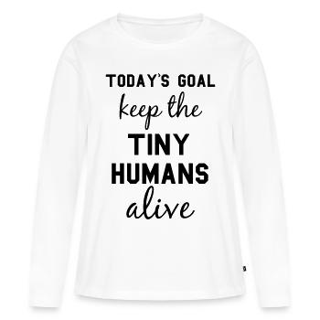 Funny Mum - Women's Premium Organic Long Sleeve Shirt - white - Front - Julia (174cm)