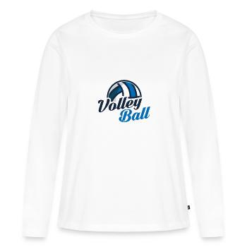 Volley-ball volley-ball volley-ball set équipe - T-shirt manches longues Premium bio Femme - blanc - Devant - Julia (174cm)