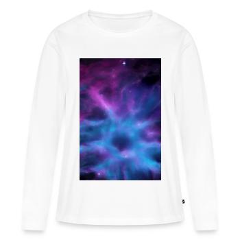 Galaxie Bild - Frauen Premium Bio Langarmshirt - Weiß - Vorne - Julia (174cm)