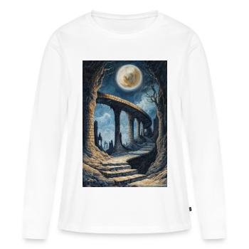 Dark fantasy illustration - T-shirt manches longues Premium bio Femme - blanc - Devant - Julia (174cm)