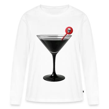 COCKTAIL DE LA MUERTE - dark hell - T-shirt manches longues Premium bio Femme - blanc - Devant - Julia (174cm)