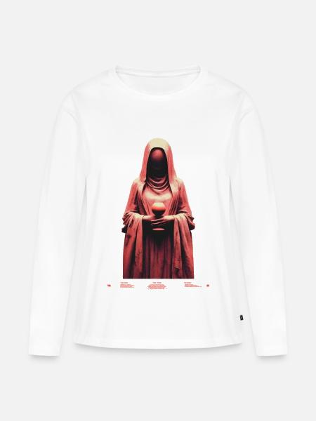 Red Nun - Frauen Premium Bio Langarmshirt - Weiß