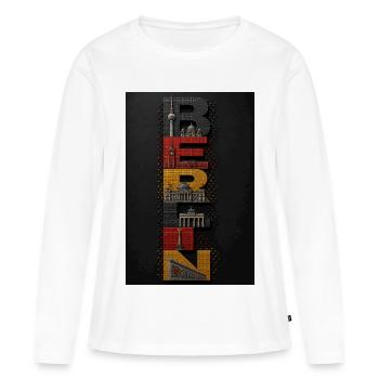 Berlin Mosaic of Monuments - Women's Premium Organic Long Sleeve Shirt - white - Front - Julia (174cm)