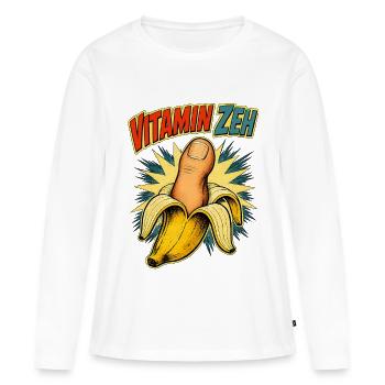 Vitamin Zeh - Frauen Premium Bio Langarmshirt - Weiß - Vorne - Julia (174cm)
