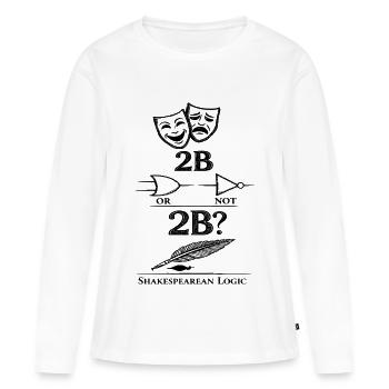 2B OR NOT 2B Logic Gate Mashup - Women's Premium Organic Long Sleeve Shirt - white - Front - Julia (174cm)