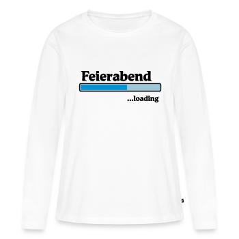 Feierabend loading - Frauen Premium Bio Langarmshirt - Weiß - Vorne - Julia (174cm)