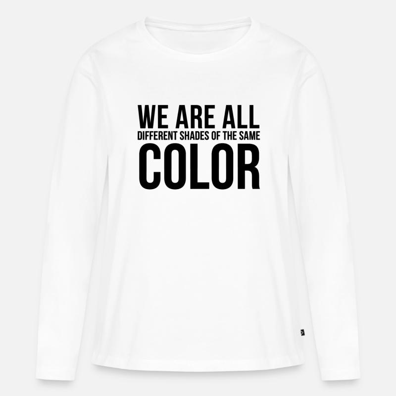 Antifa Shirt Statement gegen Nazis Geschenkidee - Frauen Premium Bio Langarmshirt - Weiß