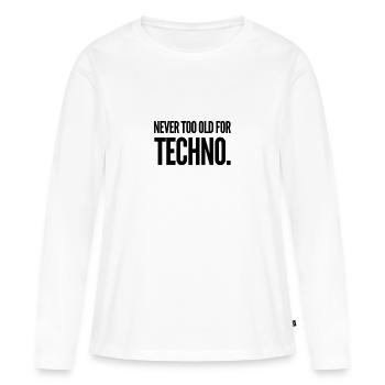 Techno Musique T-shirts I Technorave idée cadeau - T-shirt manches longues Premium bio Femme - blanc - Devant - Julia (174cm)
