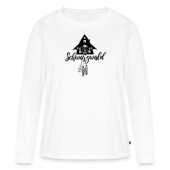 Forêt-Noire - T-shirt manches longues Premium bio Femme - blanc - Devant - Julia (174cm)