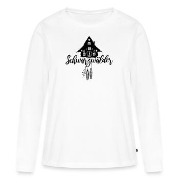 Forêt Noire - T-shirt manches longues Premium bio Femme - blanc - Devant - Julia (174cm)