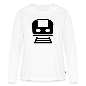 ZUG - Frauen Premium Bio Langarmshirt - Weiß - Vorne - Julia (174cm)