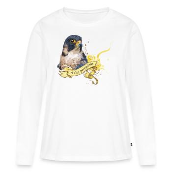 Le faucon pèlerin - T-shirt manches longues Premium bio Femme - blanc - Devant - Julia (174cm)