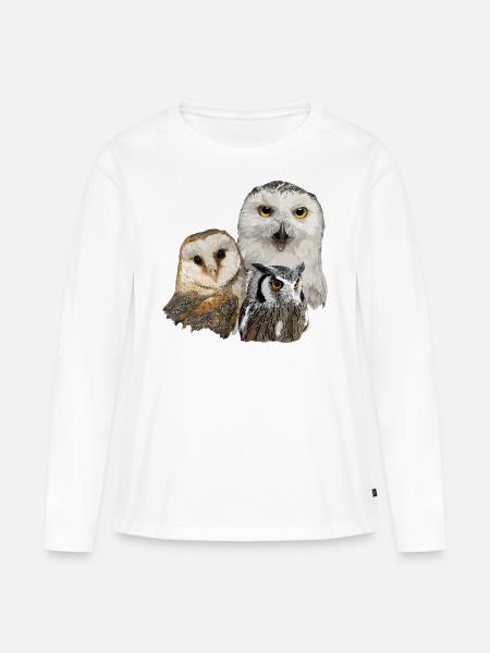 Nocturnal raptors - Women's Premium Organic Long Sleeve Shirt - white