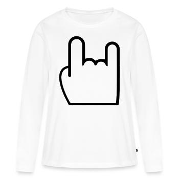 Rocker symbol - Women's Premium Organic Long Sleeve Shirt - white - Front - Julia (174cm)