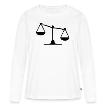 Balance - T-shirt manches longues Premium bio Femme - blanc - Devant - Julia (174cm)