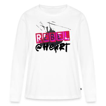 Rebel ' Heart Rebel in the Heart Music Music Rebel - Women's Premium Organic Long Sleeve Shirt - white - Front - Julia (174cm)
