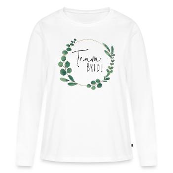 Greenery Eucalyptus - Team Bride - Women's Premium Organic Long Sleeve Shirt - white - Front - Julia (174cm)