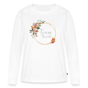 Orange Eucalyptus - Team Bride - Women's Premium Organic Long Sleeve Shirt - white - Front - Julia (174cm)