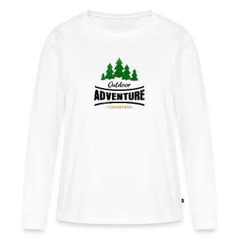 Outdoor adventure Thüringer Wald - T-shirt manches longues Premium bio Femme - blanc - Devant - Julia (174cm)