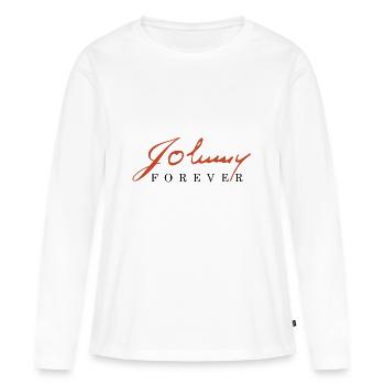 t shirt johnny hallyday - T-shirt manches longues Premium bio Femme - blanc - Devant - Julia (174cm)