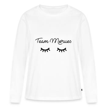 Team Morues - T-shirt manches longues Premium bio Femme - blanc - Devant - Julia (174cm)