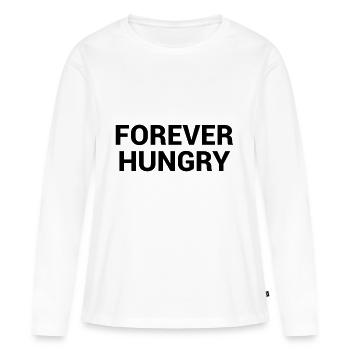 toujours affamé - T-shirt manches longues Premium bio Femme - blanc - Devant - Julia (174cm)
