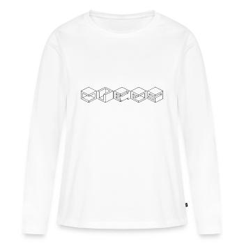 Cubes - Women's Premium Organic Long Sleeve Shirt - white - Front - Julia (174cm)