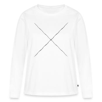 Symbole - T-shirt manches longues Premium bio Femme - blanc - Devant - Julia (174cm)