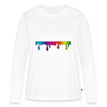 maler painter pinsel paint farbe artist color colo - Frauen Premium Bio Langarmshirt - Weiß - Vorne - Julia (174cm)