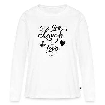 Proverbes - T-shirt manches longues Premium bio Femme - blanc - Devant - Julia (174cm)