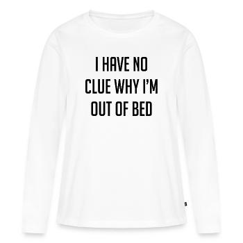 Des phrases drôles - T-shirt manches longues Premium bio Femme - blanc - Devant - Julia (174cm)