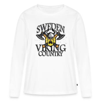 Wikinger - Frauen Premium Bio Langarmshirt - Weiß - Vorne - Julia (174cm)