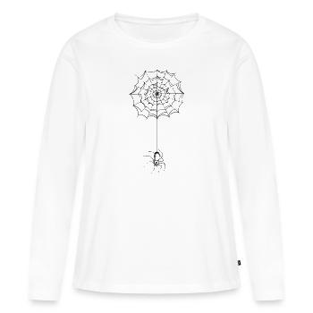 Araignée - toile d'araignée - araignée - T-shirt manches longues Premium bio Femme - blanc - Devant - Julia (174cm)