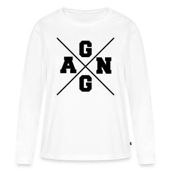 Gang - Frauen Premium Bio Langarmshirt - Weiß - Vorne - Julia (174cm)