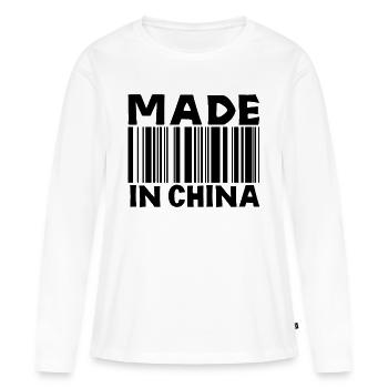 Chinesische Mauer China Wunder Denkmal Peking Made - Frauen Premium Bio Langarmshirt - Weiß - Vorne - Julia (174cm)