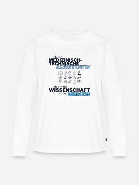 Shirt für MTA - Frauen Premium Bio Langarmshirt - Weiß