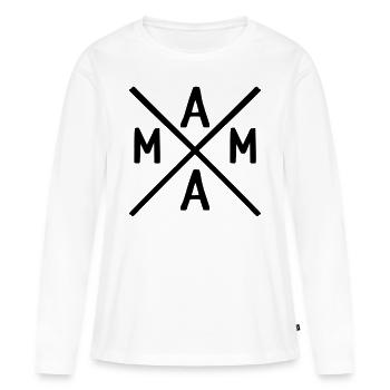 Mom - Women's Premium Organic Long Sleeve Shirt - white - Front - Julia (174cm)