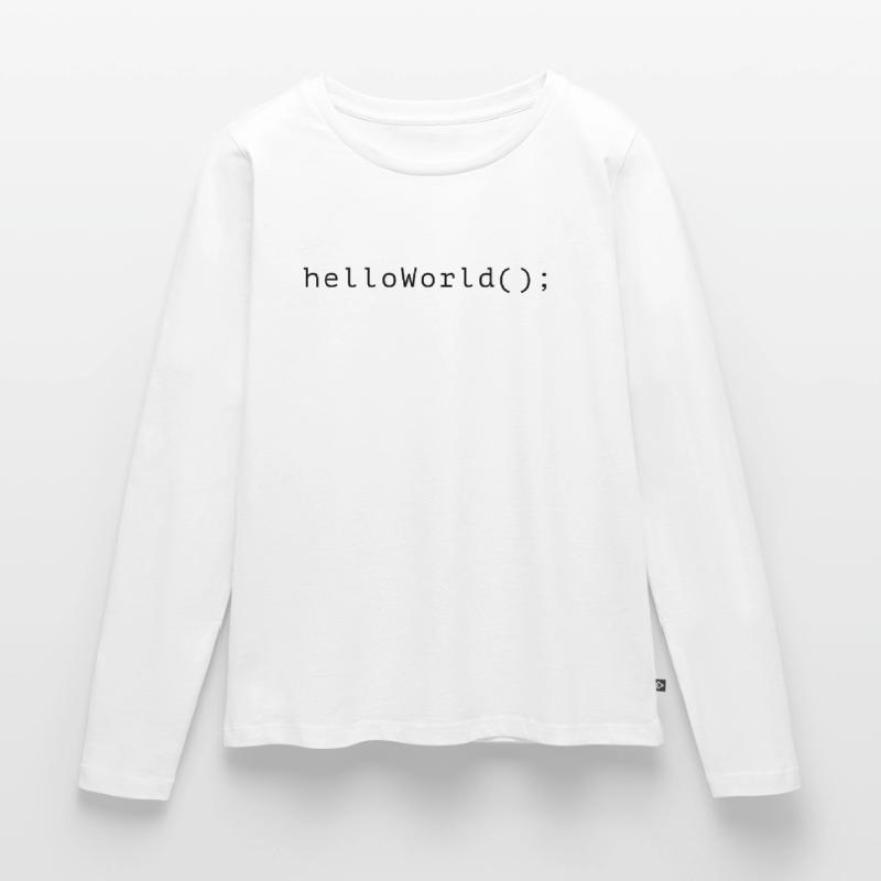 HelloWorld Program Code Coding Informatik Women's Premium Organic Long Sleeve Shirt