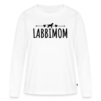 Labrador dog - Women's Premium Organic Long Sleeve Shirt - white - Front - Julia (174cm)