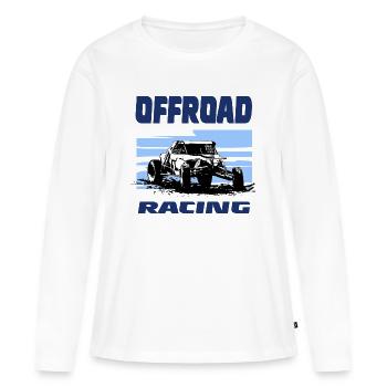 Autocross - Buggy - 4x4 - Offroad - T-shirt manches longues Premium bio Femme - blanc - Devant - Julia (174cm)